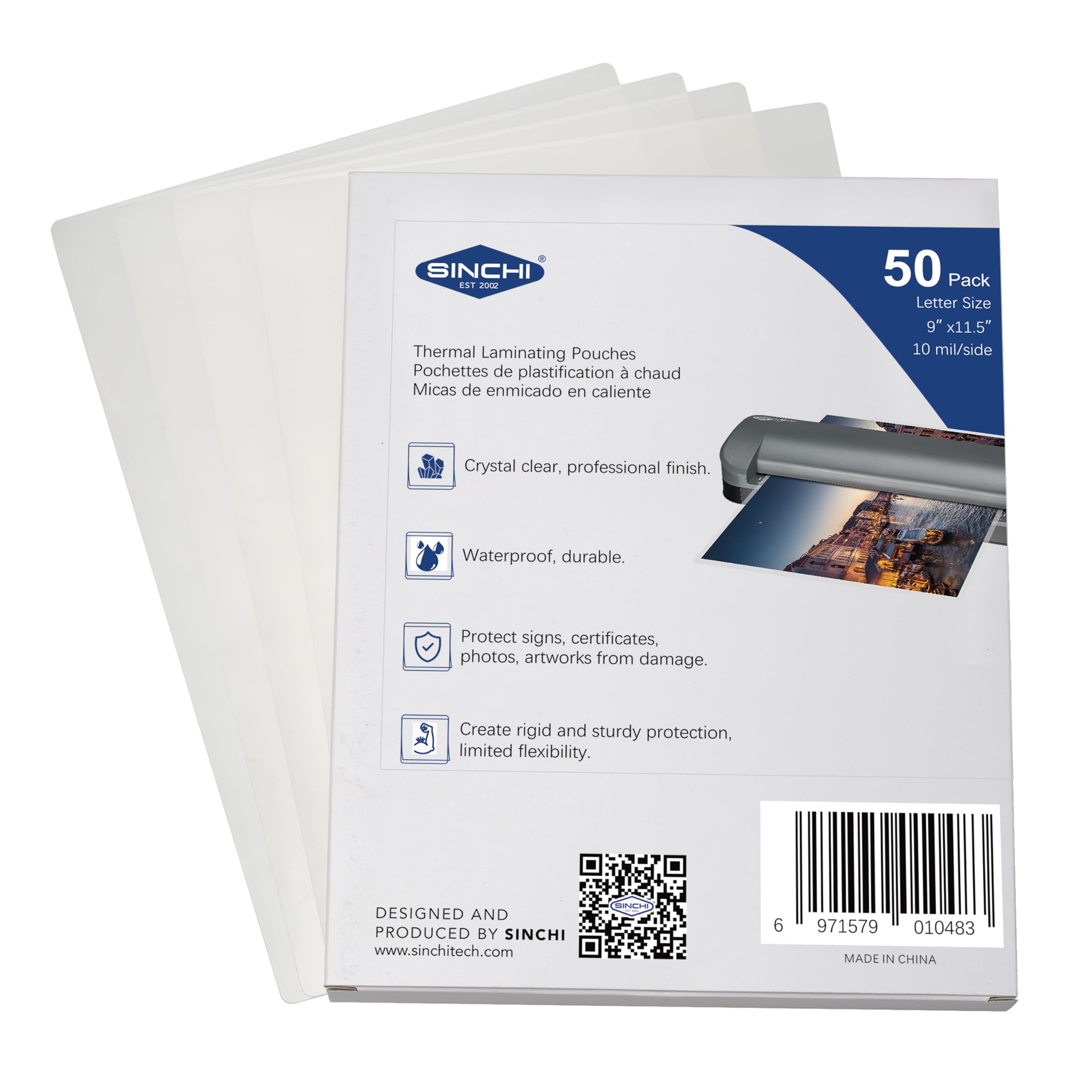 Amazon.com : SINCHI Thermal Laminating Pouch, 10 mil per Side